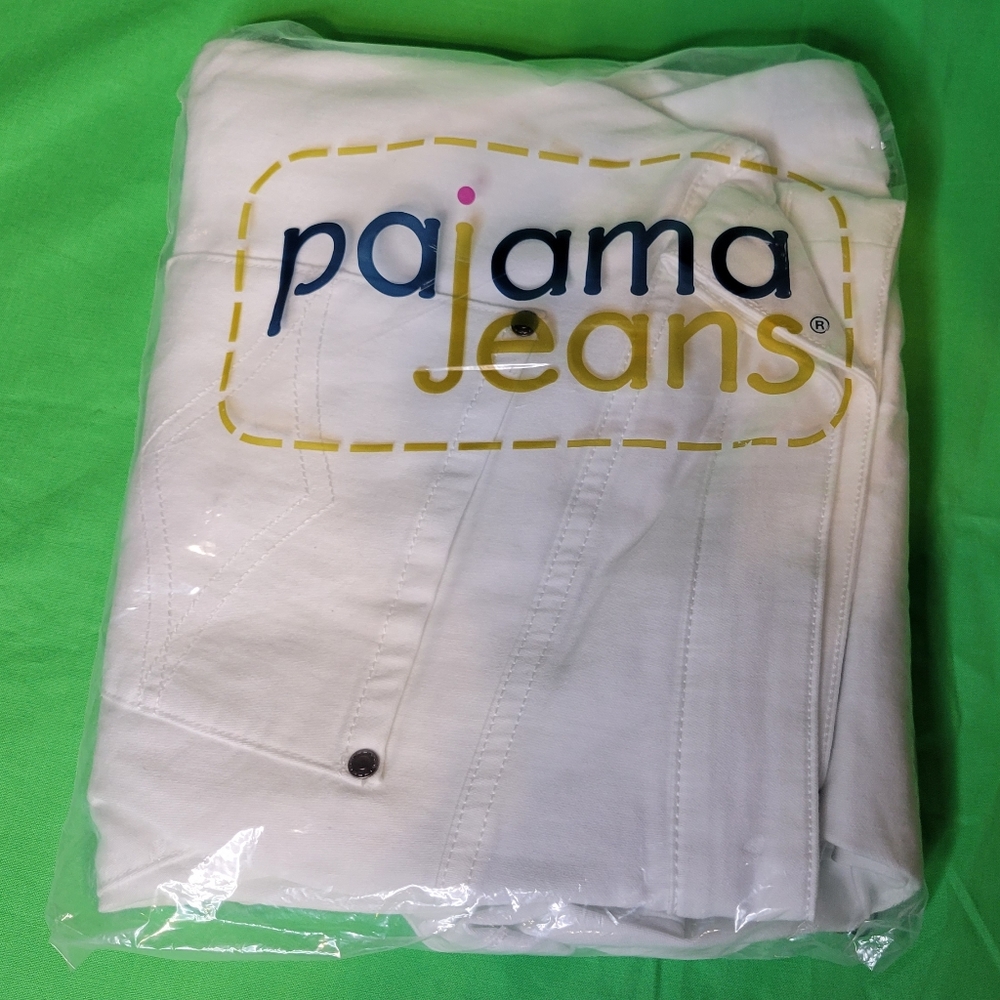 PajamaJeans Women's Stretch Capris - White - 1X